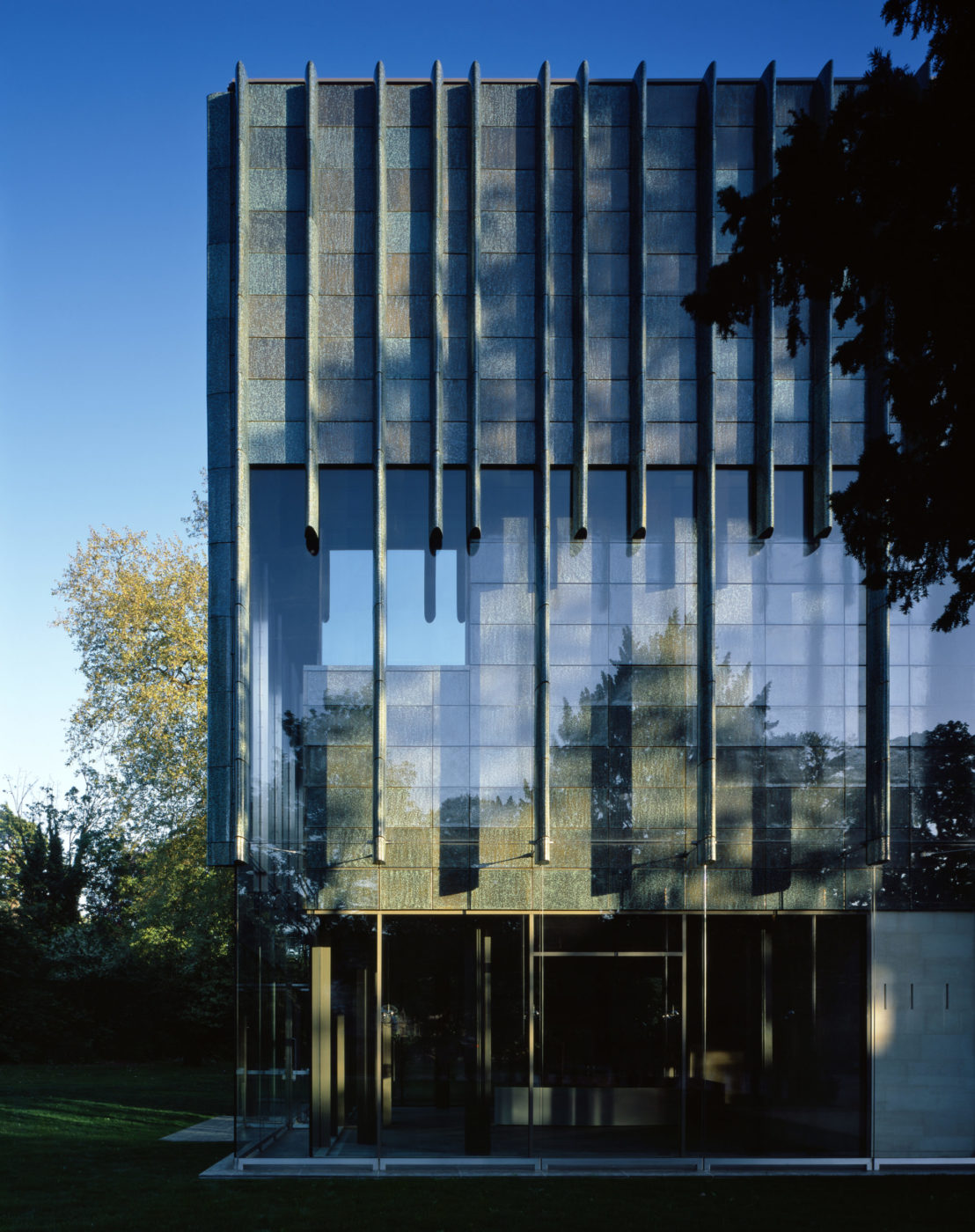 Eric Parry Architects Ltd — View of glazed and ceramic facade